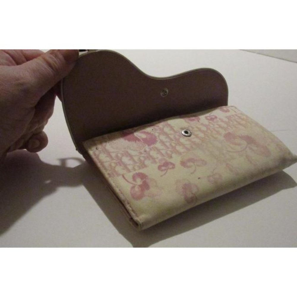 SOLD on ALLAMODA .shop-DIOR Pink Trotter Cherry Saddle Bag Tri-fold - Picture 10 of 11